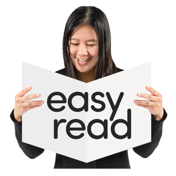 Image of someone reading an easy read document